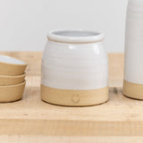 Farmhouse Pottery Home Kitchen Serving Mini Beehive Crock Stoneware