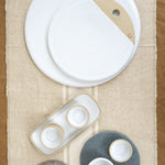 Farmhouse Pottery Home Kitchen Serving Large Round Cheese Stone
