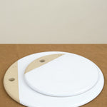 Farmhouse Pottery Home Kitchen Serving Large Round Cheese Stone
