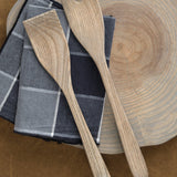 Farmhouse Pottery Home Kitchen Serving Crafted Salad Servers in Grey