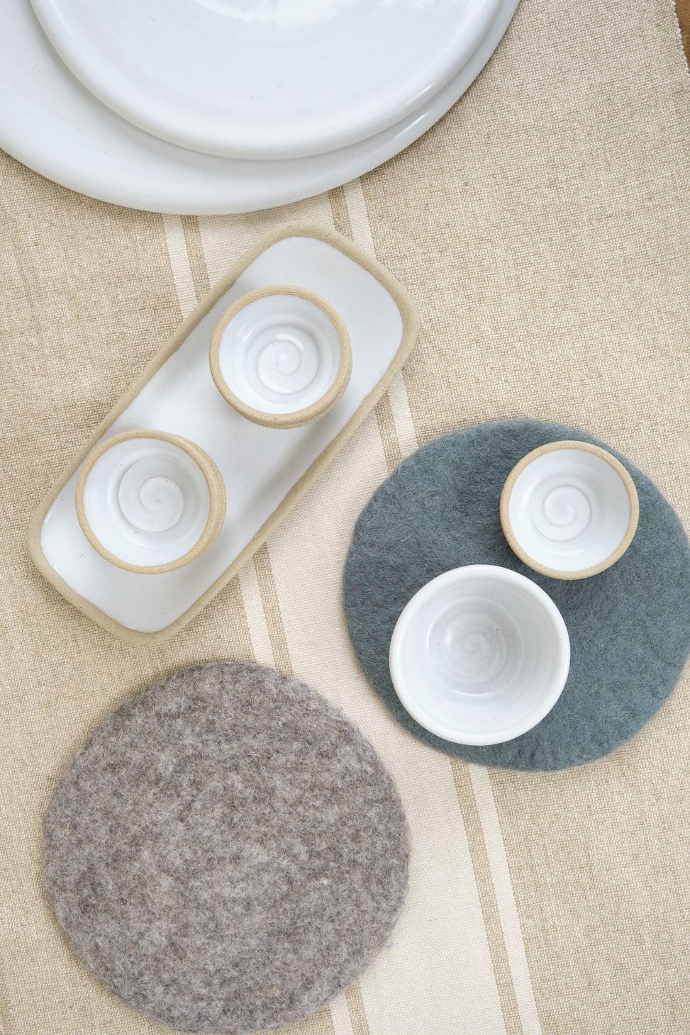 Farmhouse Pottery Home Kitchen Trivets Artisan Felt Hot Pads