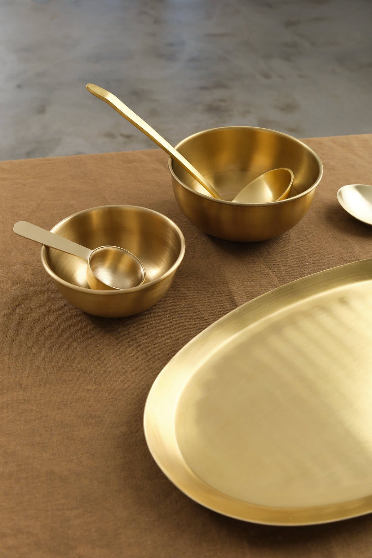 Fog Linen Work Home Kitchen Serving Large Brass Bowl Brass / 5.5" Dia X 2.5" H