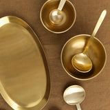Fog Linen Work Home Kitchen Serving Medium Brass Bowl Brass / 4.25" Dia X 2" H