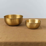 Fog Linen Work Home Kitchen Serving Medium Brass Bowl Brass / 4.25" Dia X 2" H