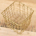 Fog Linen Work Home Baskets Square Brass Basket Brass / 4.5" L X 4.5" W X 4.25" H