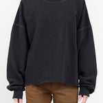Rachel Comey Apparel Womens Blouses Fonder Sweatshirt in Charcoal Charcoal / XS/S