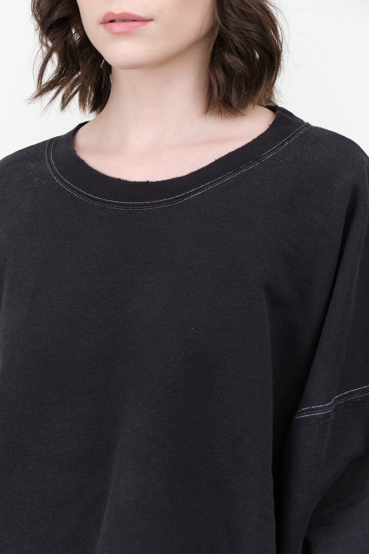 Rachel Comey Apparel Womens Blouses Fonder Sweatshirt in Charcoal Charcoal / XS/S