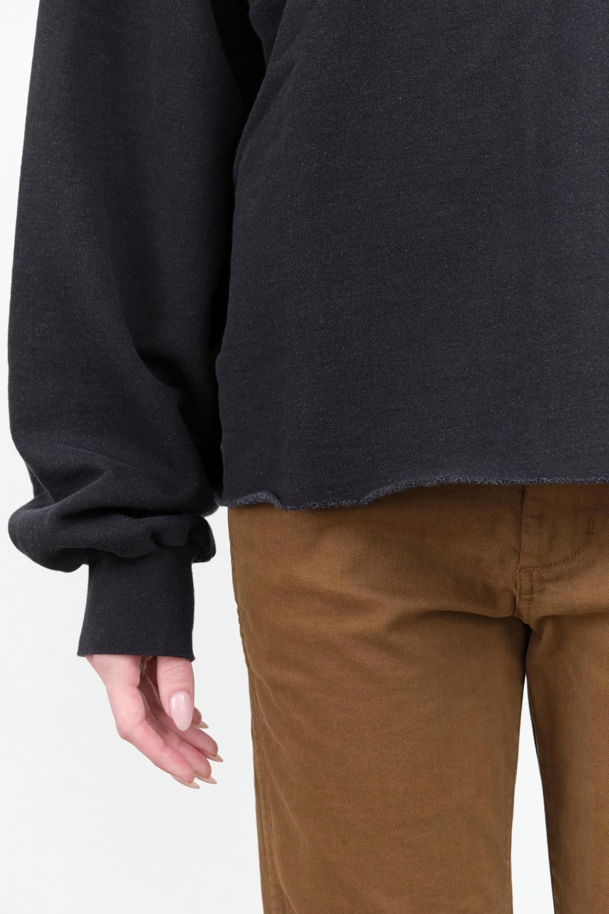 Rachel Comey Apparel Womens Blouses Fonder Sweatshirt in Charcoal Charcoal / XS/S