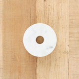 Fort Standard Home Candle Holders Circle Marble Candle Holder White Carrara / 3.5" Dia X 1.25" H