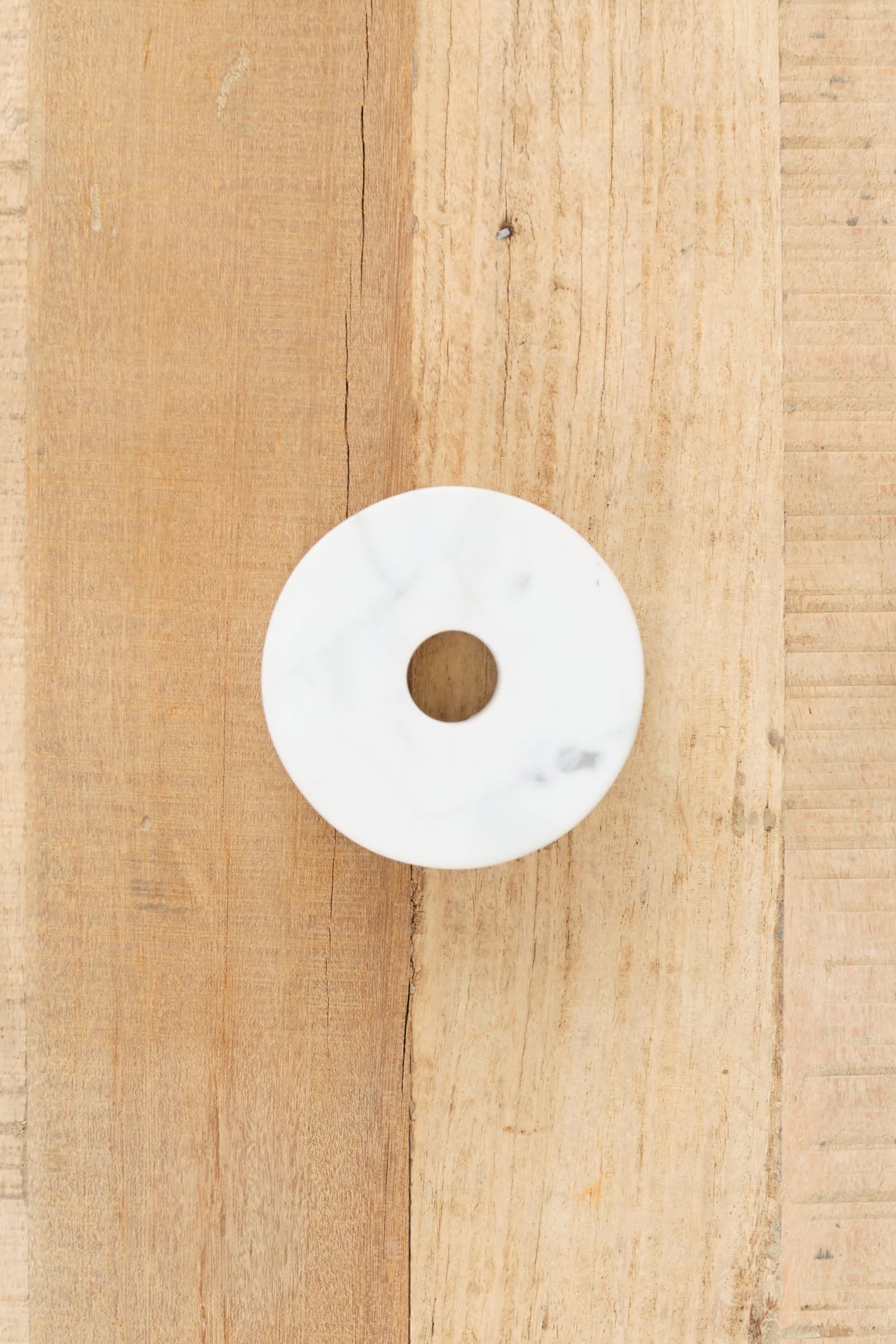Fort Standard Home Candle Holders Circle Marble Candle Holder White Carrara / 3.5" Dia X 1.25" H