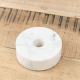 Fort Standard Home Candle Holders Circle Marble Candle Holder White Carrara / 3.5" Dia X 1.25" H