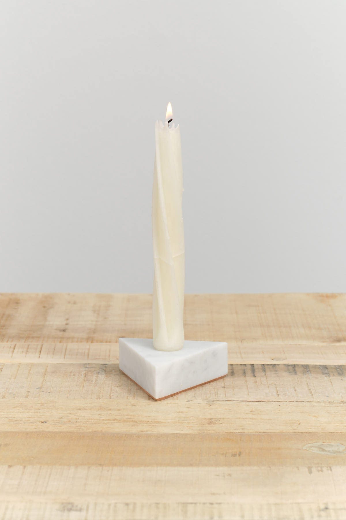 Fort Standard Home Candle Holders Triangle Marble Candle Holder White Carrara / 3.5" L X 3.5" W X 1.25" H