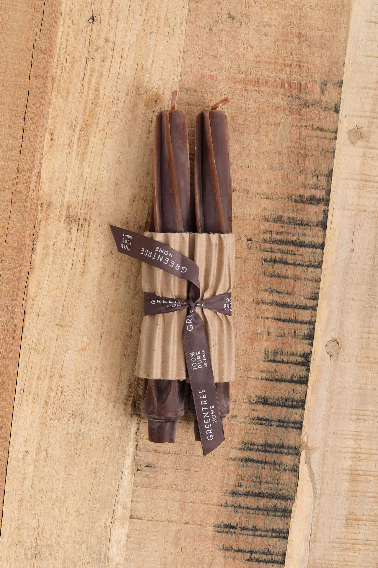 Greentree Home Home Candles Twist Taper Candles Espresso