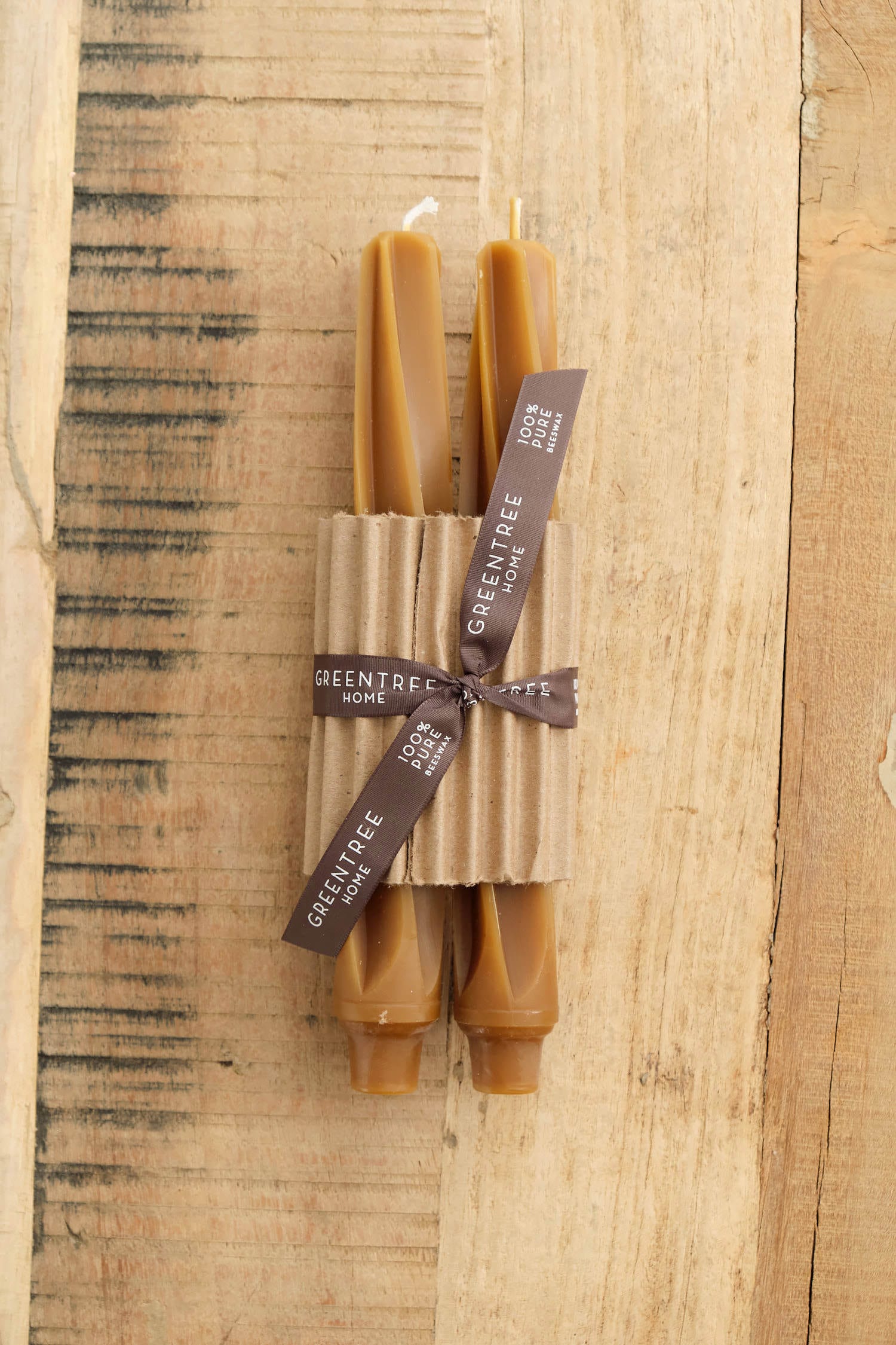 Greentree Home Home Candles Twist Taper Candles Burnt Amber
