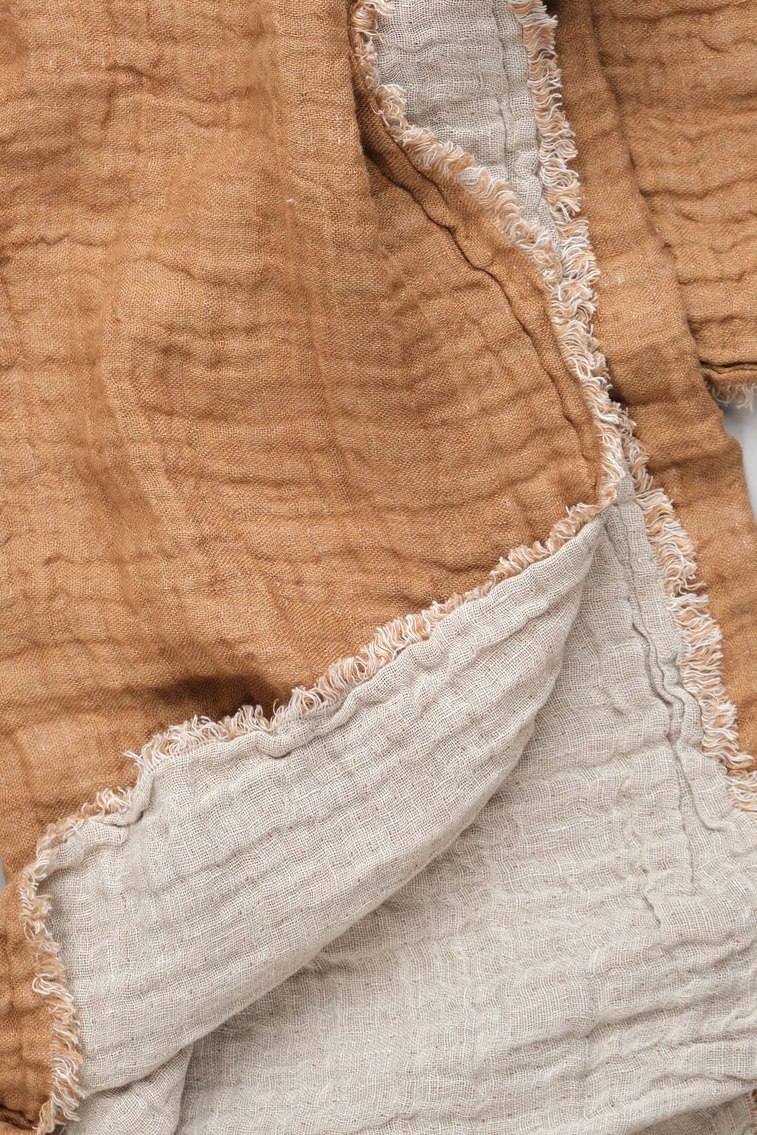 Hale Mercantile Home Throws Crush Double Linen Throw Blanket