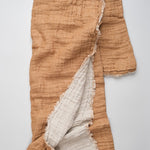 Hale Mercantile Home Throws Crush Double Linen Throw Blanket Russo/Sable / 63" L X 87" W