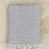 Hale Mercantile Home Bedding Crush Linen Throw Fonda / 63" L X 83" W