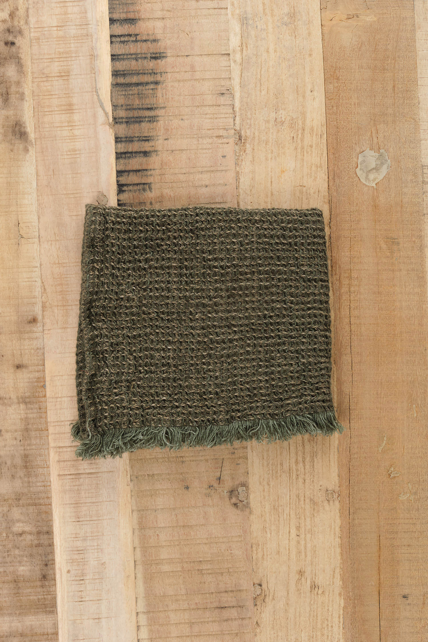 Hale Mercantile Home Bath Textiles Waffle Hand Towel Armee / 19" L X 32" W