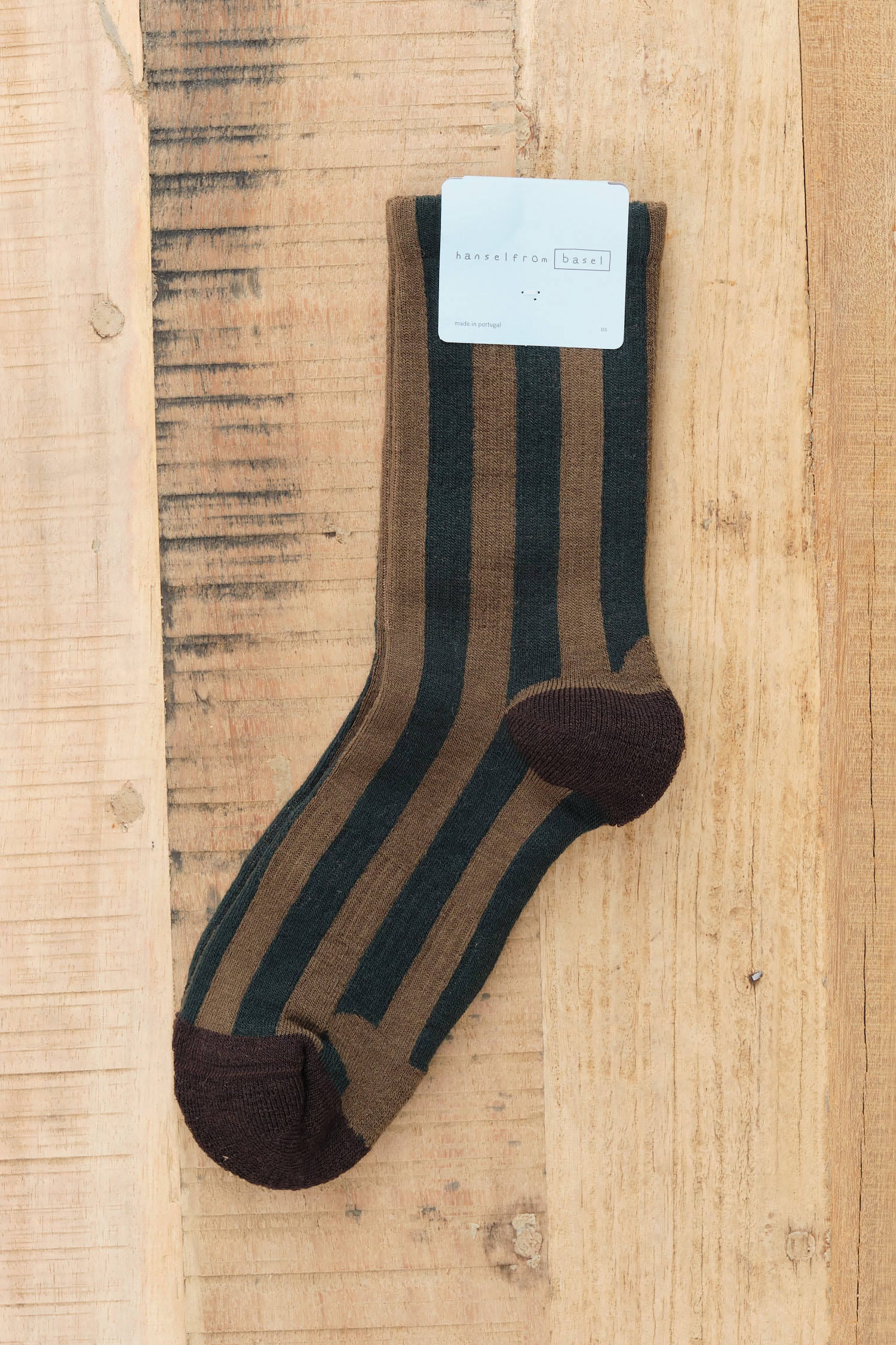 Hansel From Basel Accessories Socks and Tights Buren Wool Sporty Crew Socks Olive