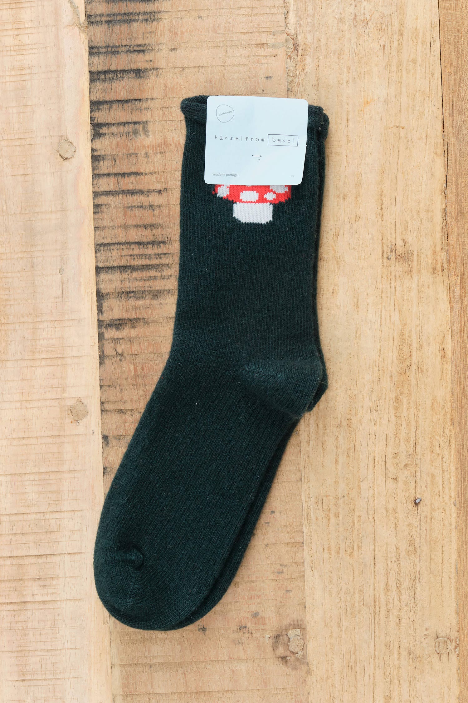 Hansel From Basel Accessories Socks and Tights Red Cap Cashmere Crew Socks Hunter Green