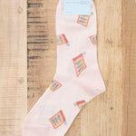 Hansel From Basel Accessories Socks and Tights Sardines Crew Socks Blush