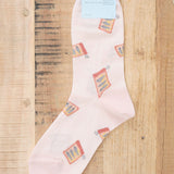Hansel From Basel Accessories Socks and Tights Sardines Crew Socks Blush