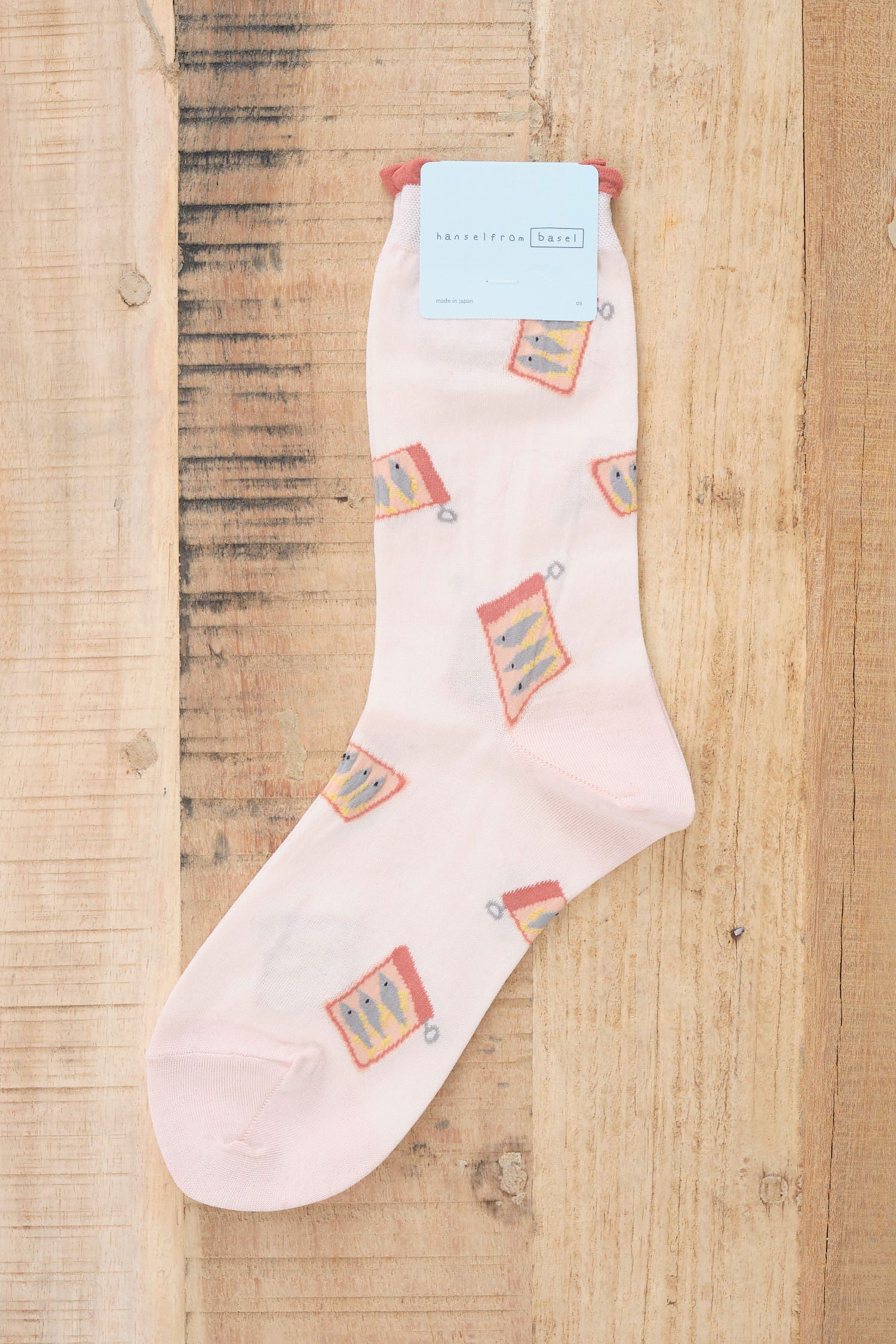 Hansel From Basel Accessories Socks and Tights Sardines Crew Socks Blush
