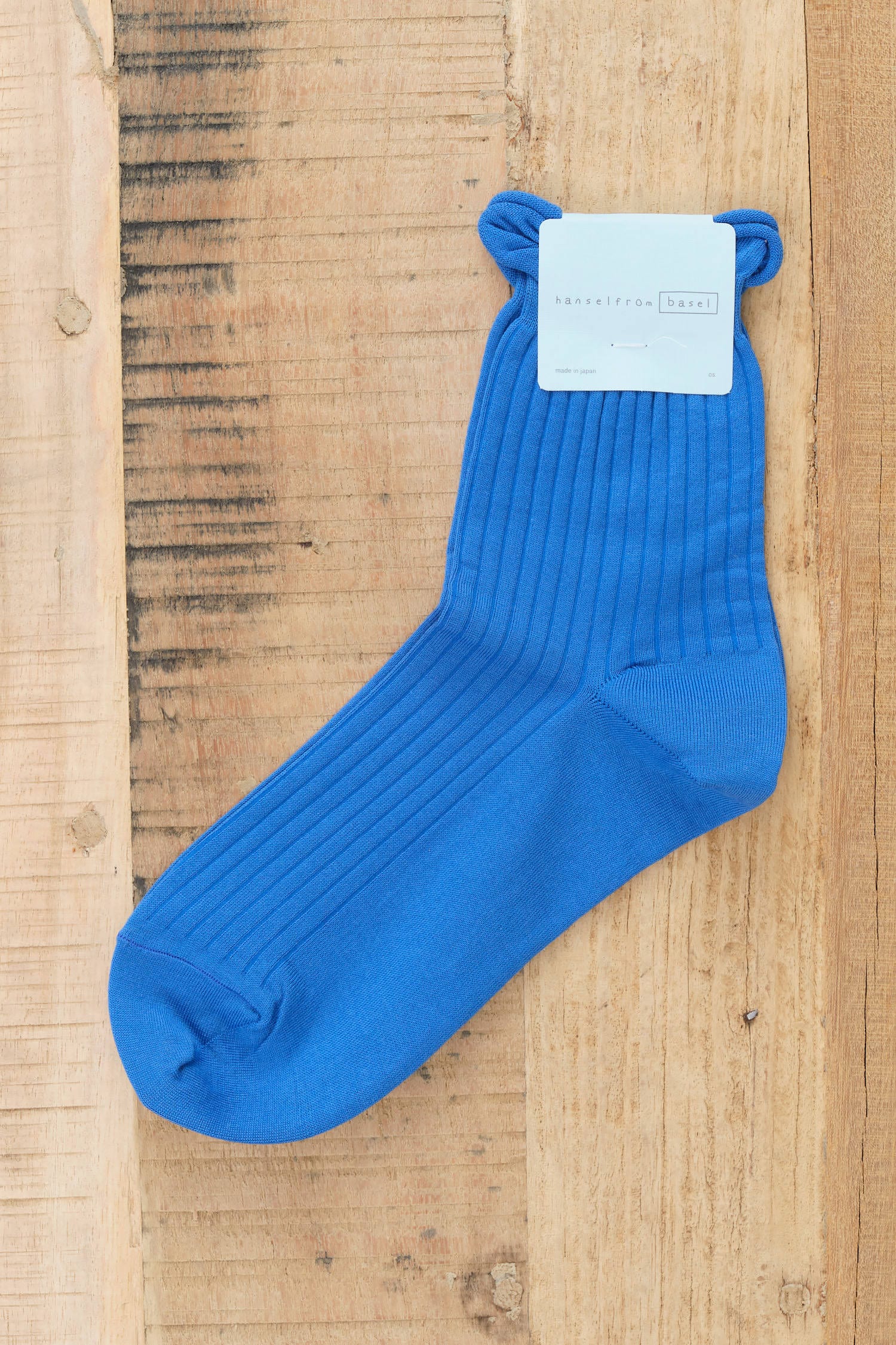 Hansel From Basel Accessories Socks and Tights Sea Island Cotton Crew Socks in Blue Blue