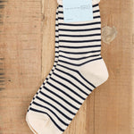 Hansel From Basel Accessories Socks and Tights Nautical Stripe Crew Socks Blue / One Size