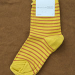 Nautical Stripe Crew Socks in yellow