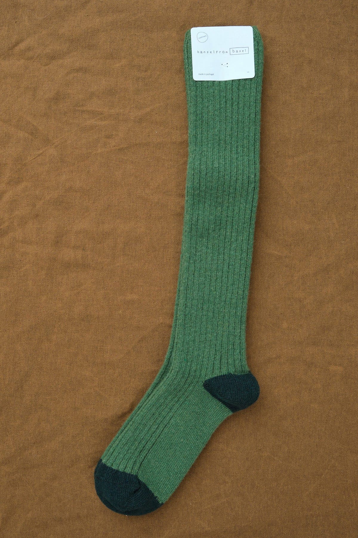 Hansel From Basel Accessories Socks and Tights Rib Cashmere Knee Hi Socks in Pickle Pickle