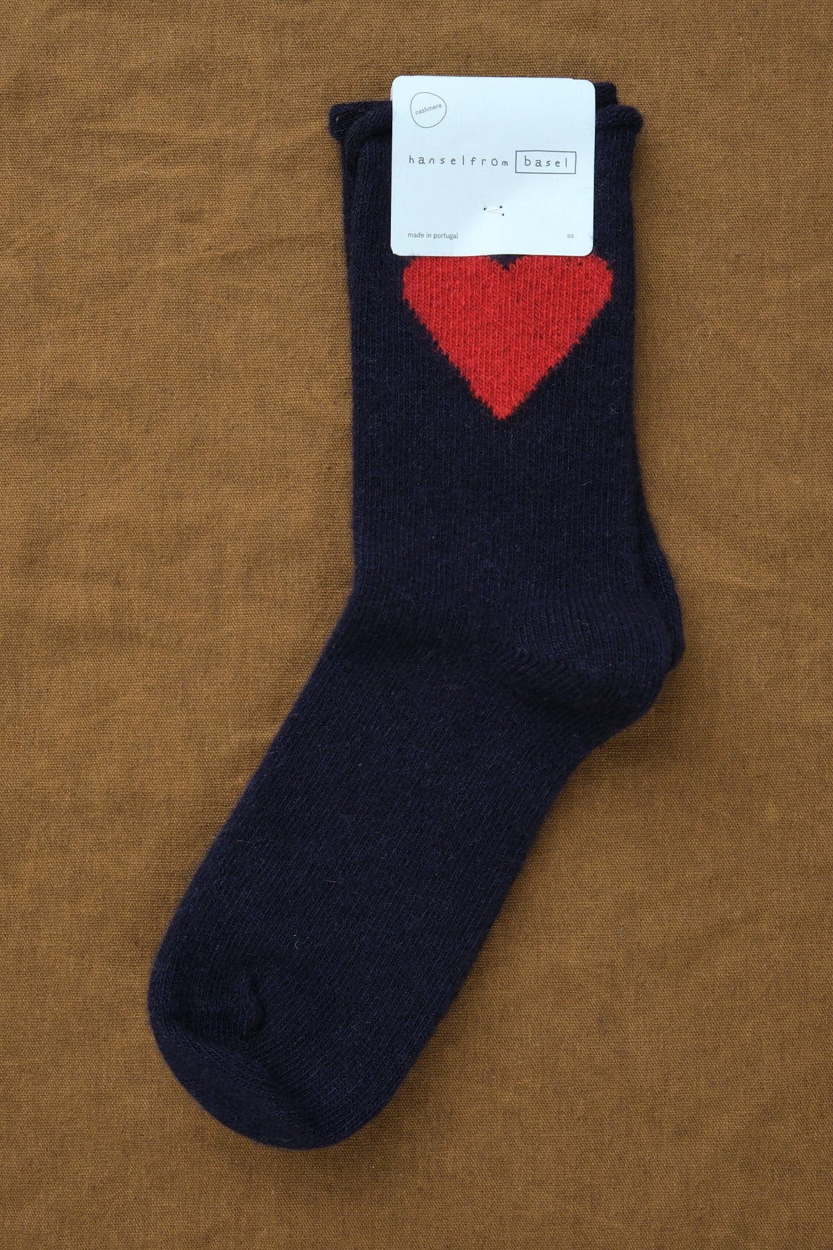 Love Cashmere Crew Socks in Navy