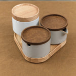 Hasami Porcelain Home Kitchen Serving Ash Wooden Triangle Tray Ash / 6 1/4" L X 6 3/4" W X 7/8" H