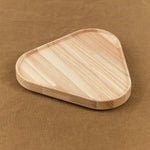 Front view of Ash Wooden Triangle Tray