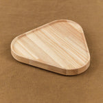 Hasami Porcelain Home Kitchen Serving Ash Wooden Triangle Tray Ash / 6 1/4" L X 6 3/4" W X 7/8" H