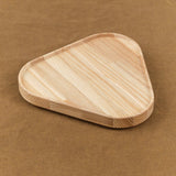 Hasami Porcelain Home Kitchen Serving Ash Wooden Triangle Tray Ash / 6 1/4" L X 6 3/4" W X 7/8" H