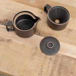 Hasami Porcelain Home CoffeeTea Coffee Dripper with Teapot Black / 5 5/8" Dia X 7 3/8" H