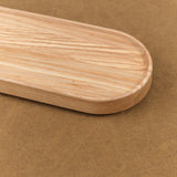 Hasami Porcelain Home Kitchen Serving Long Ash Wooden Oval Tray Ash / 10" L X 3.3/8" W X 7/8" H