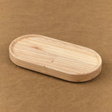 Hasami Porcelain Home Kitchen Serving Small Ash Wooden Oval Tray Ash / 6 3/4" L X 3.3/8" W X 7/8" H