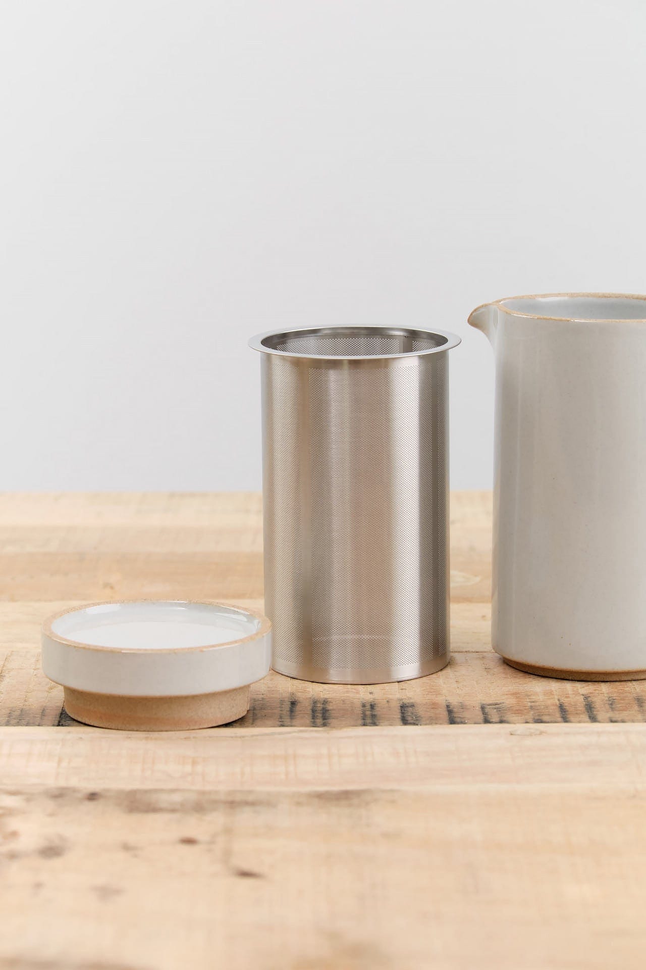 Hasami Porcelain Home CoffeeTea Tall Tea Pot Gloss Gray