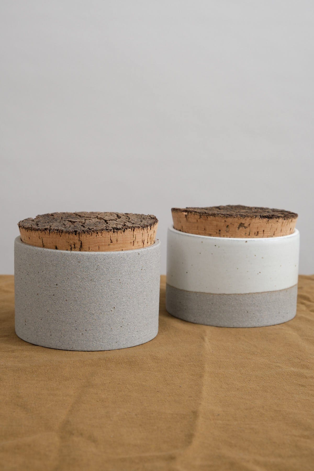 4.5" X 3" Canister in Greystone/Raw Exterior