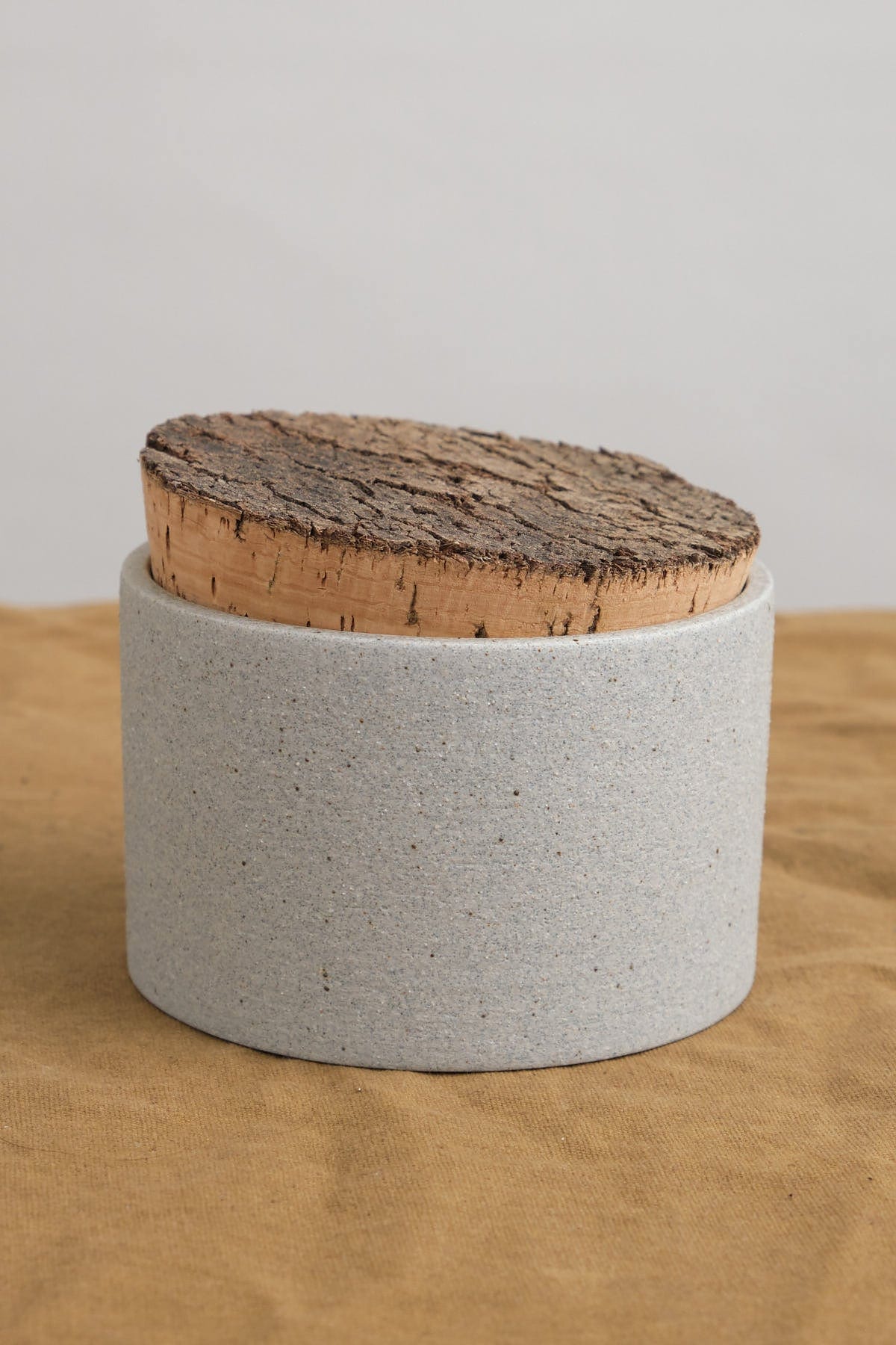 4.5" X 3" Canister in Greystone/Raw Exterior