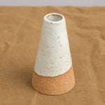 Hand-crafted Sandstone ceramic tapered vase.