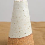 Small Sandstone Vase with Snow White Glaze made by Humble Ceramics 
