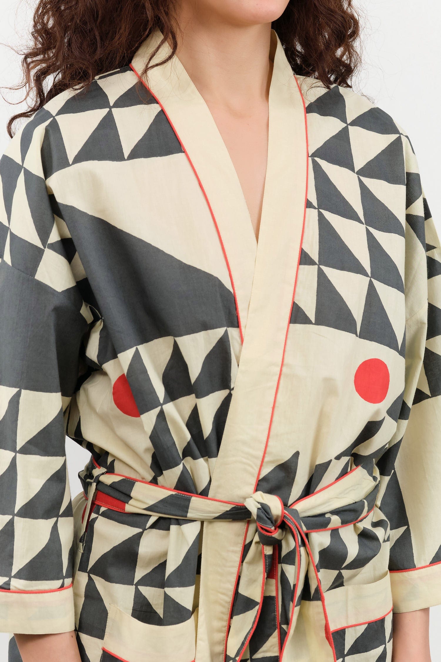 Block Shop Textiles Apparel Womens Lounge Flock Robe