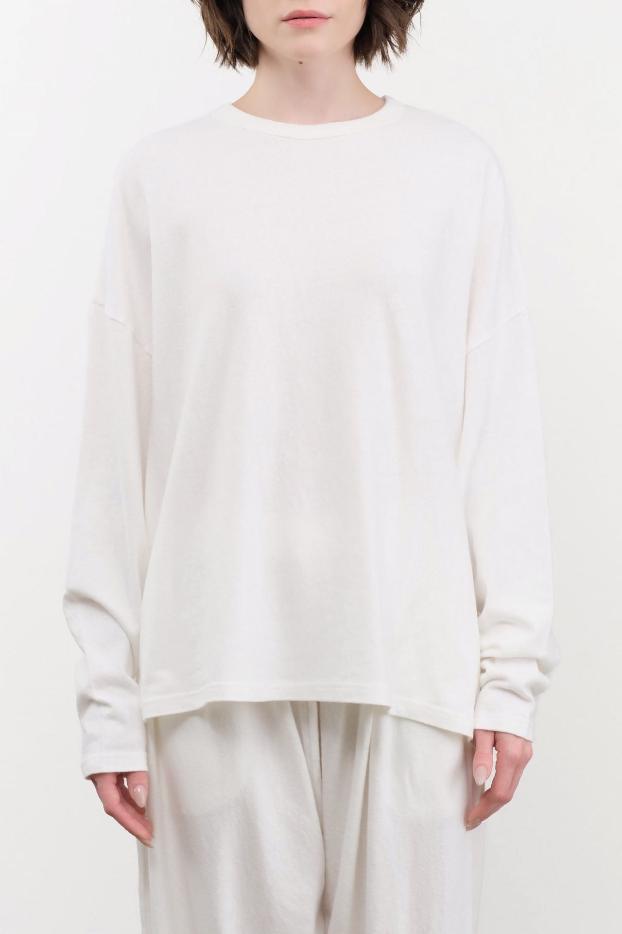 Ichi Antiquities Apparel Womens Lounge Cotton Loose Pullover White / One Size