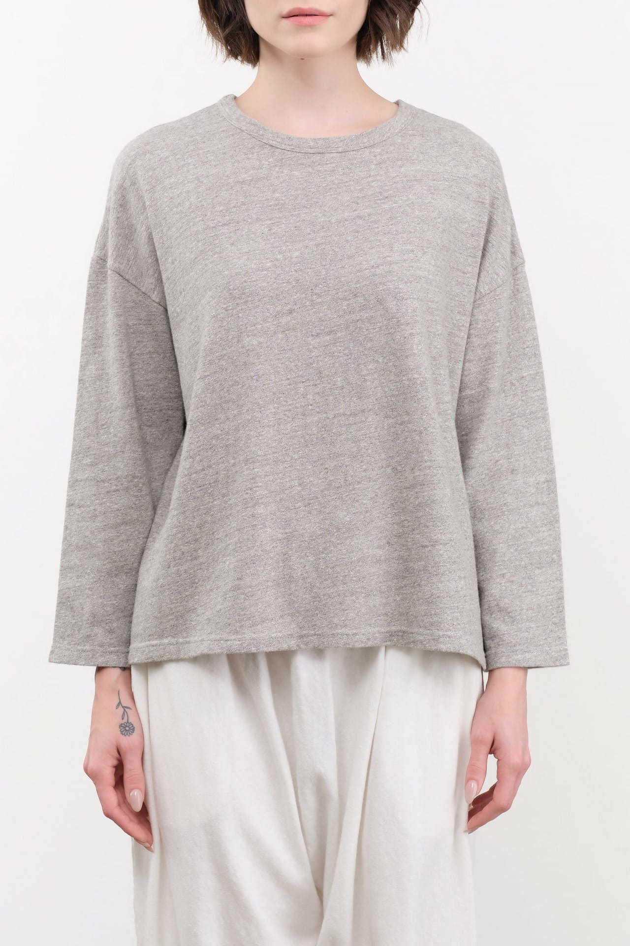 Ichi Antiquities Apparel Womens Lounge Cotton Pullover Gray / One Size