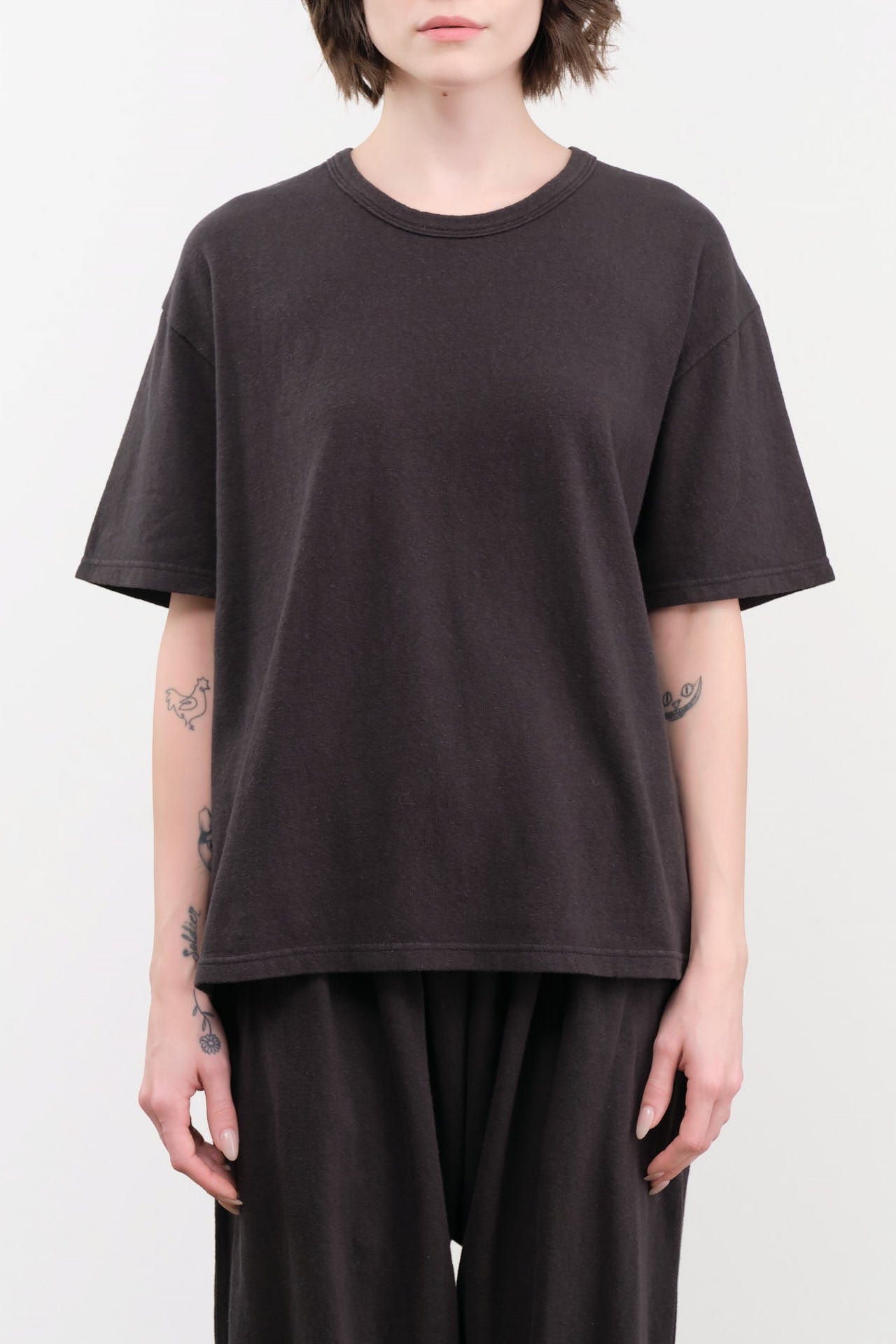 Ichi Antiquities Apparel Womens Lounge Cotton T-Shirt in Black Black / One Size