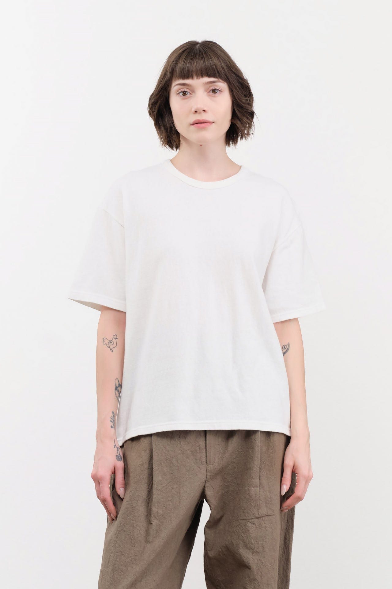 Ichi Antiquities Apparel Womens Lounge Cotton T-Shirt in White White / One Size