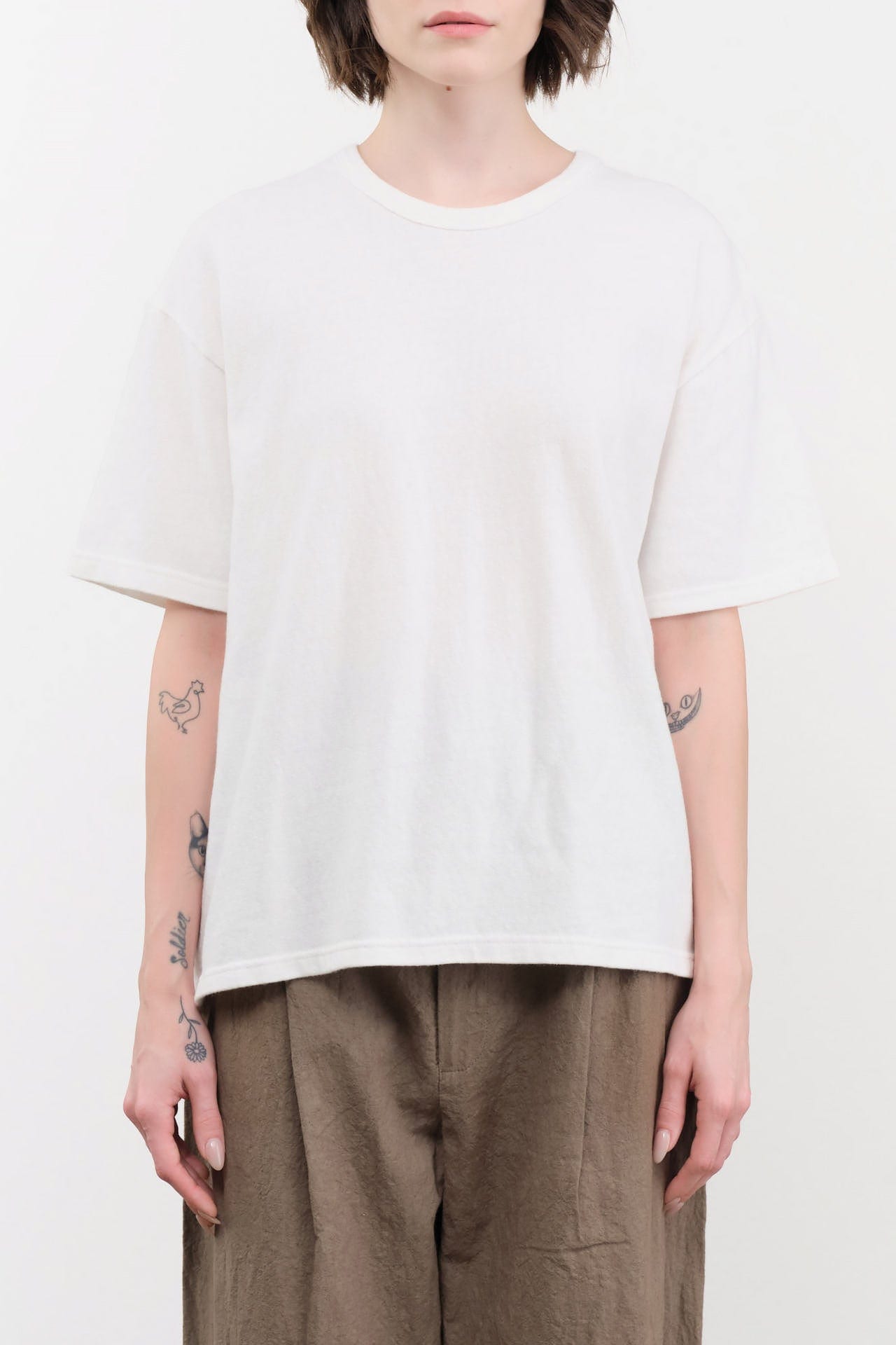 Ichi Antiquities Apparel Womens Lounge Cotton T-Shirt in White White / One Size